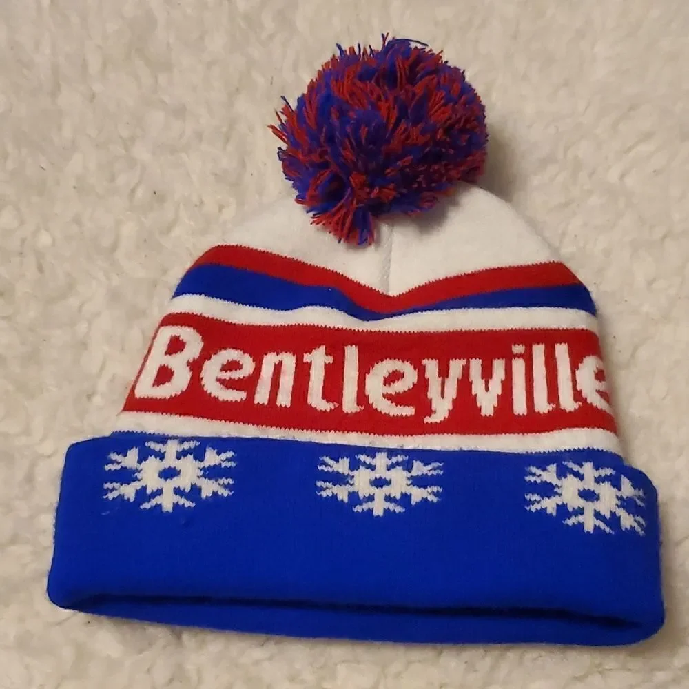 Winter Hat Cap Bentleyville‎ With Pom Pom. One Size
